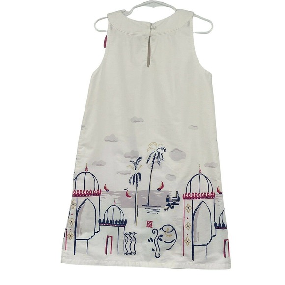 Gymboree Desert Dreams Paradise Palace Scenic Dress White Summer Size 6 - Picture 4 of 6